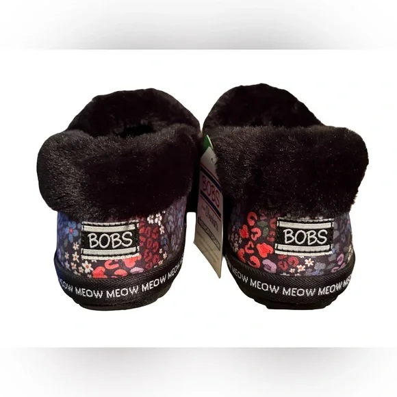 Bobs from Skechers NWT Size 10 Super Cute Faux Fur Cat Face Slippers (SH054) - Picture 4 of 9